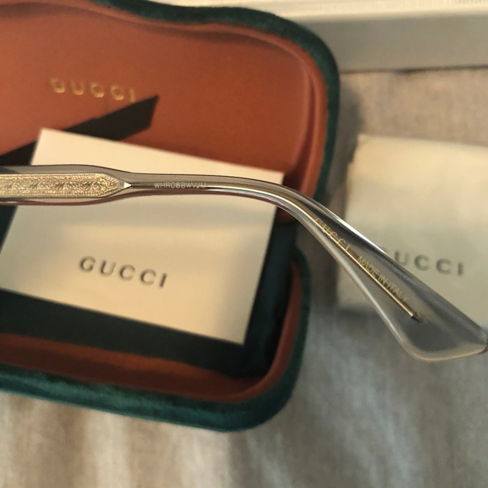 Authentic Gold/Clear Gucci Eyeglasses - Picture 4 of 4